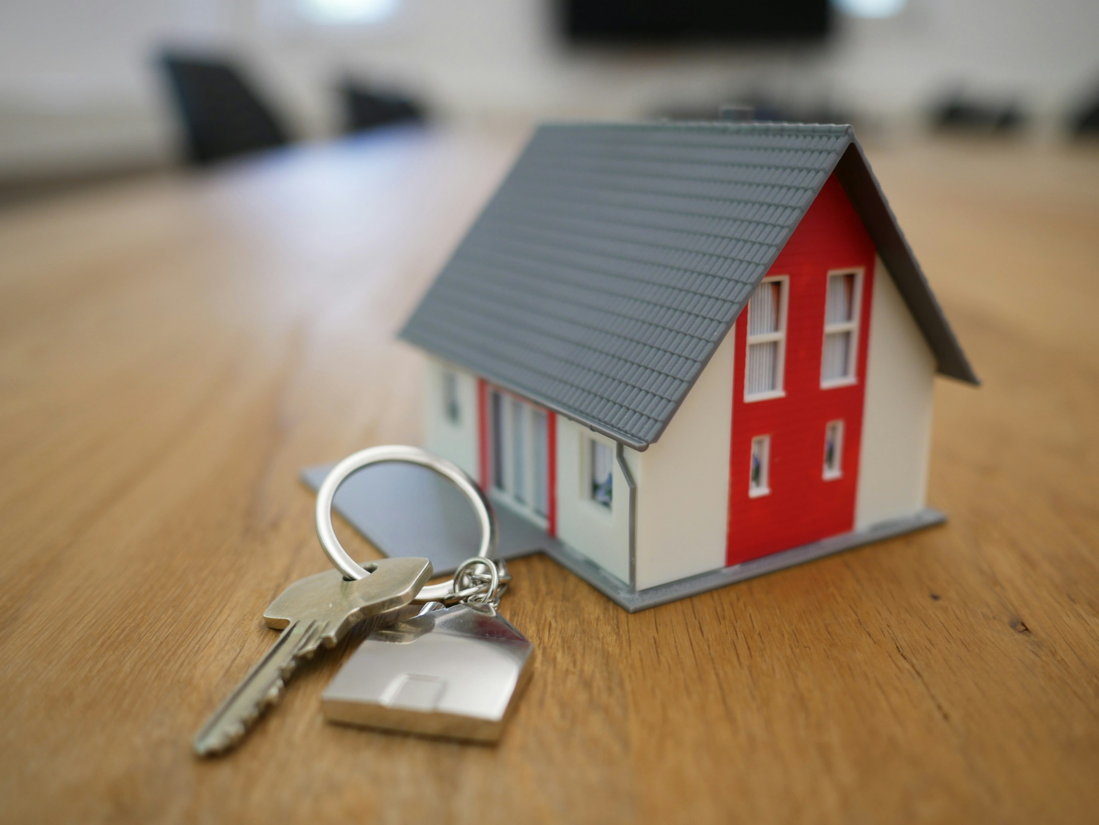 A couple with keys to their first home